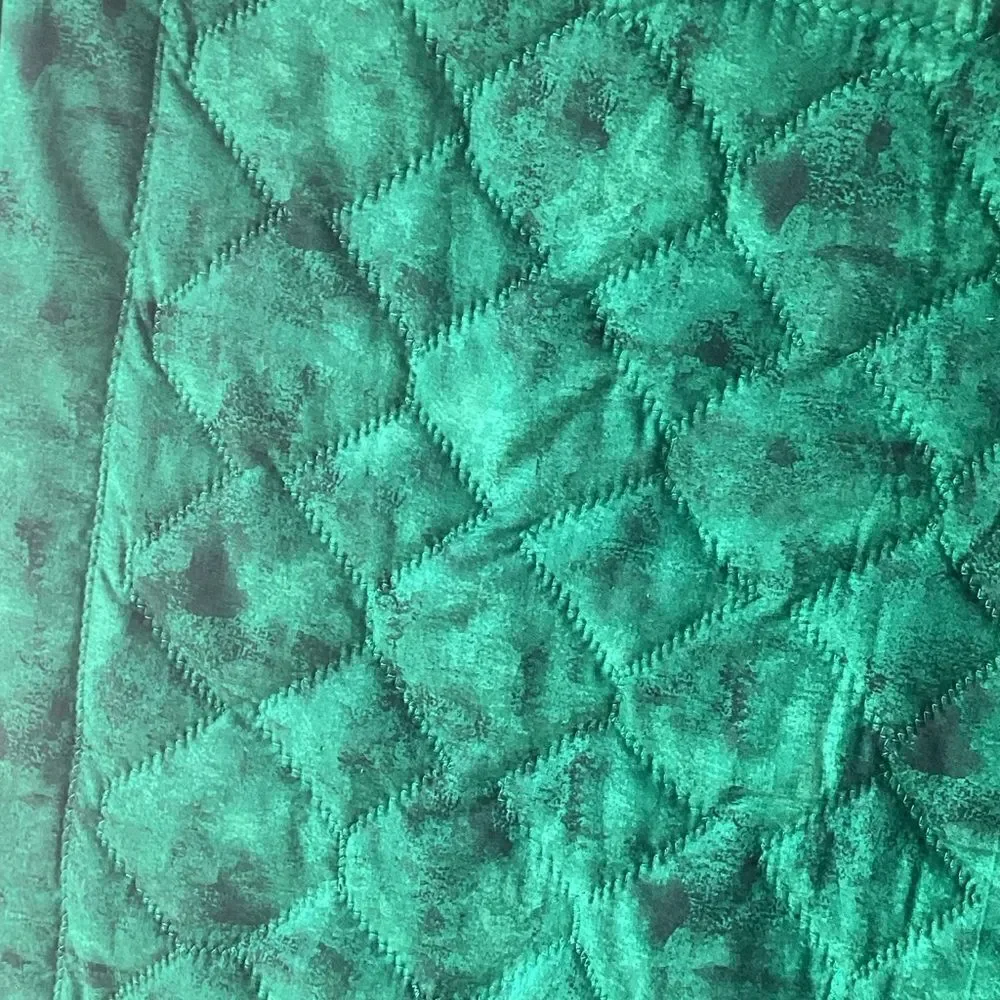 NWT Hand Crafted Colors of Green Quilt